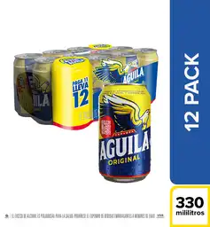 Cerveza Aguila Original - Lata 330ml x 12