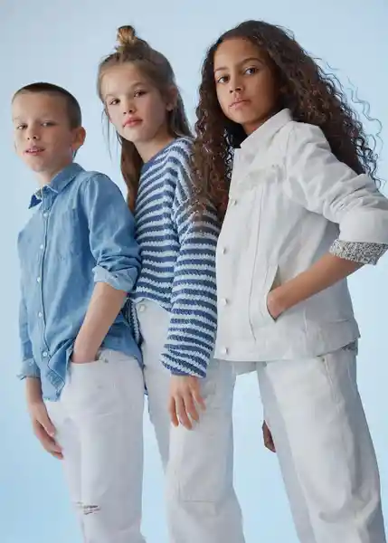 Jean Dad Blanco Talla 12 Niños Mango