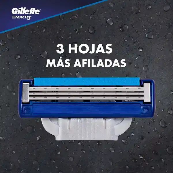 Gillette Máquina de Afeitar Desechable X 3 + Máquina Recargable