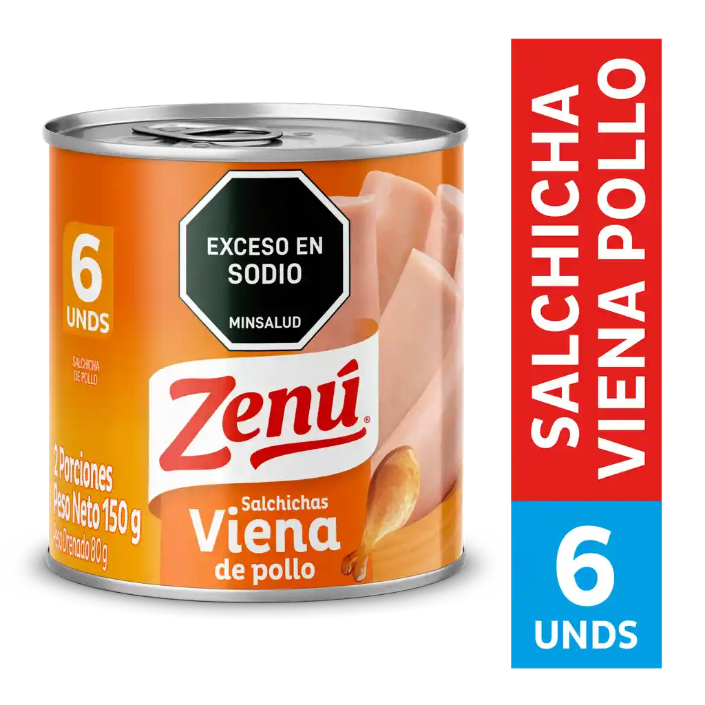 Salchicha Viena Zenú Pollo x 150 g