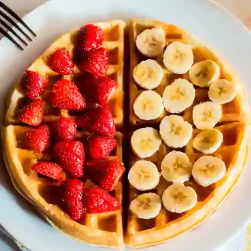 Waffle Fresa Banano