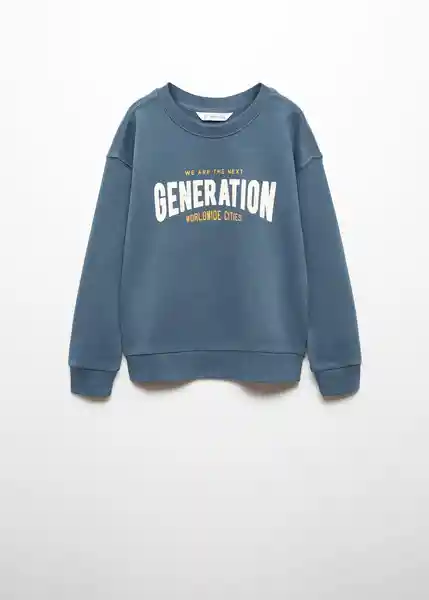 Sudadera Genera Azul Talla 06 Niños Mango