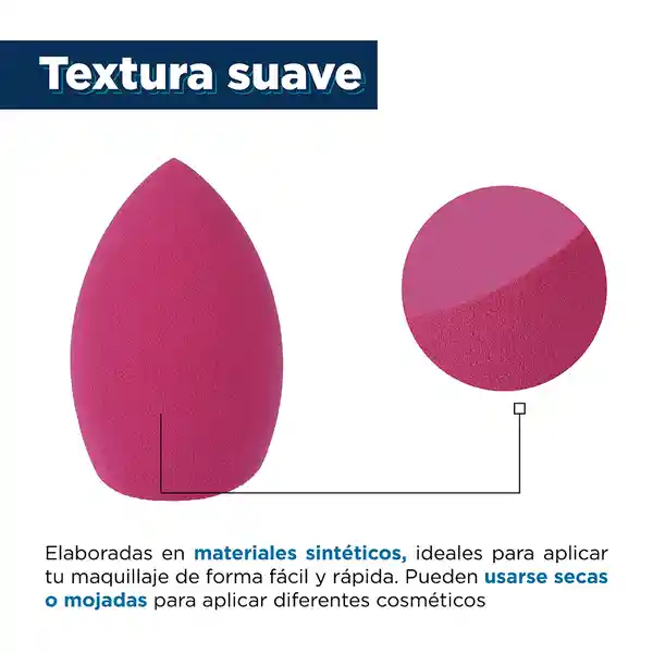 Esponja de Maquillaje Inclinada Con Estuche Fucsia Miniso