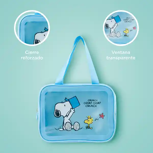 Organizador Para Viaje Serie Snoopy Colorful Azul Miniso