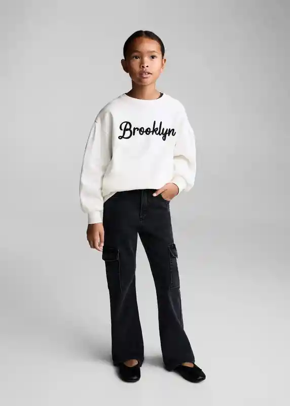 Sudadera Brooklyn Off White Talla 12 Niñas Mango