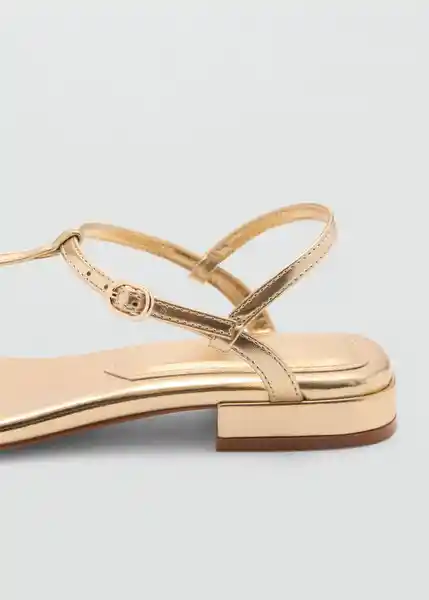 Sandalias Middle Oro Talla 39 Mujer Mango