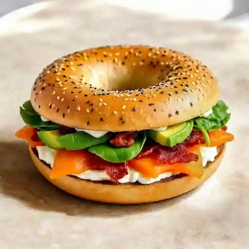 Bagel Salmon Espinaca