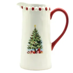 Navilandia Jarra Cerámica Crema Navideña 1110 mL