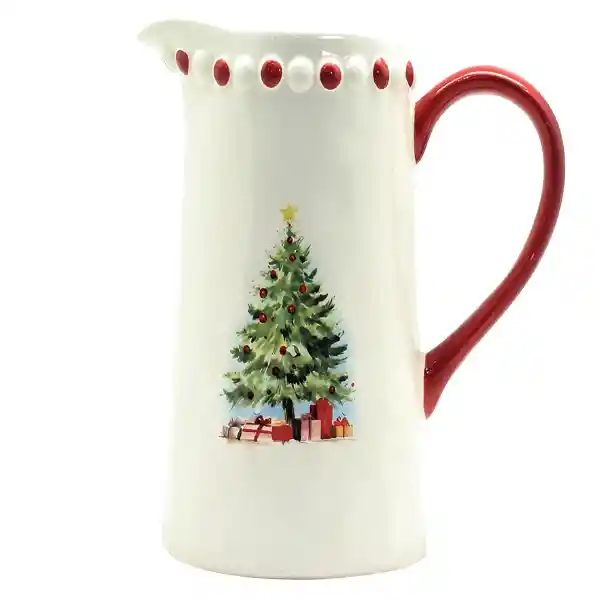 Navilandia Jarra Cerámica Crema Navideña 1110 mL