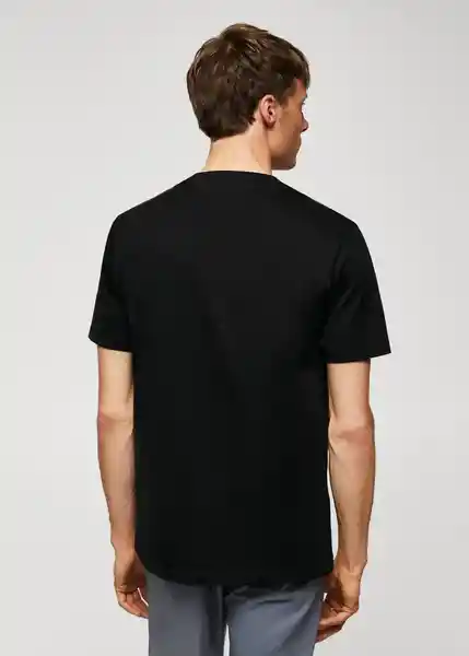 Camiseta Bellow Negro Talla M Hombre Mango