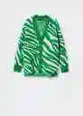 Cardigan Zebry Verde Talla M Mujer Mango