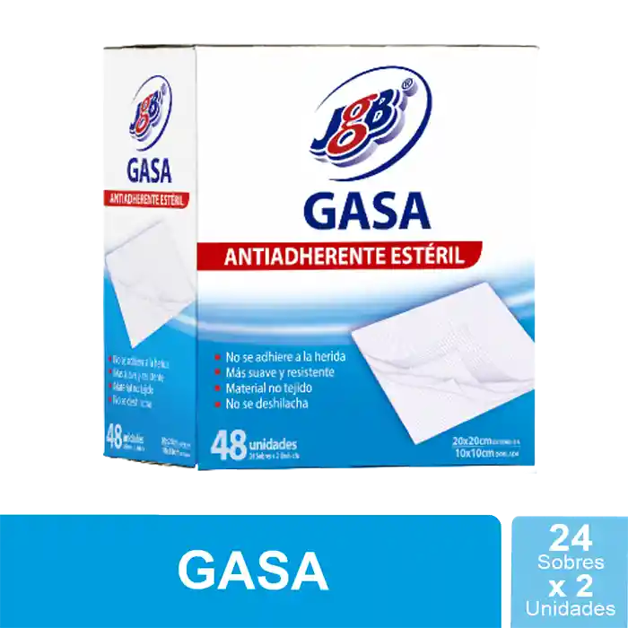 Gasa Estéril JGB 10cm 24 sobres x 2 und