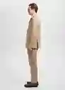 Blazer Americana Amalfi Beige Talla 56 Hombre Mango