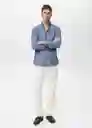 Camisa Pisa Navy Talla L Hombre Mango