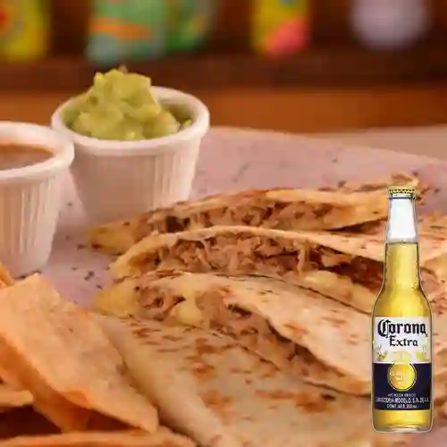 Combo Quesadillas + Cerveza Corona Bot. 355ml