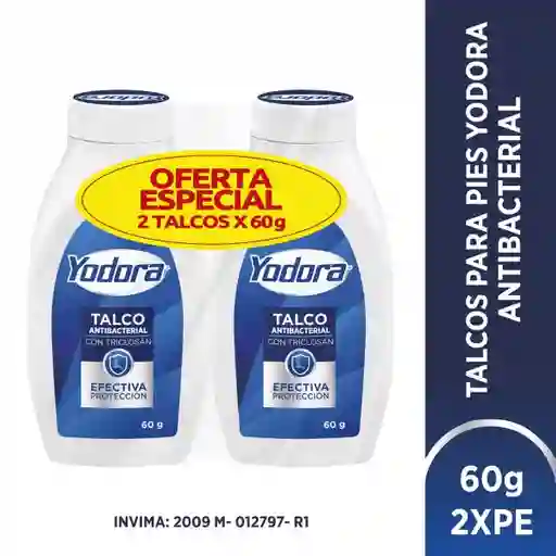 Yodora Talco Antibacterial Efectiva Protección