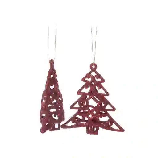 Ornamento Arbol 10x9 Rojo