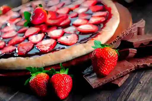 Pizza Chocolate con Fresas