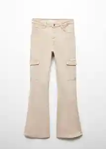 Pantalón Cargo Del Beige Talla 22 Teen Niñas Mango