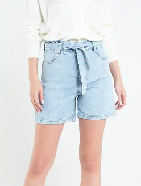 Short Minie Mujer Azul Índigo Claro Talla 10 Naf Naf