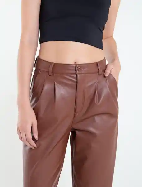 Pantalon Celicio Mujer Café Raíz Oscuro Talla 4 Naf Naf