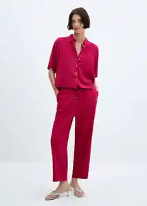 Pantalón Mogambo-w Fucsia Talla M Mujer Mango