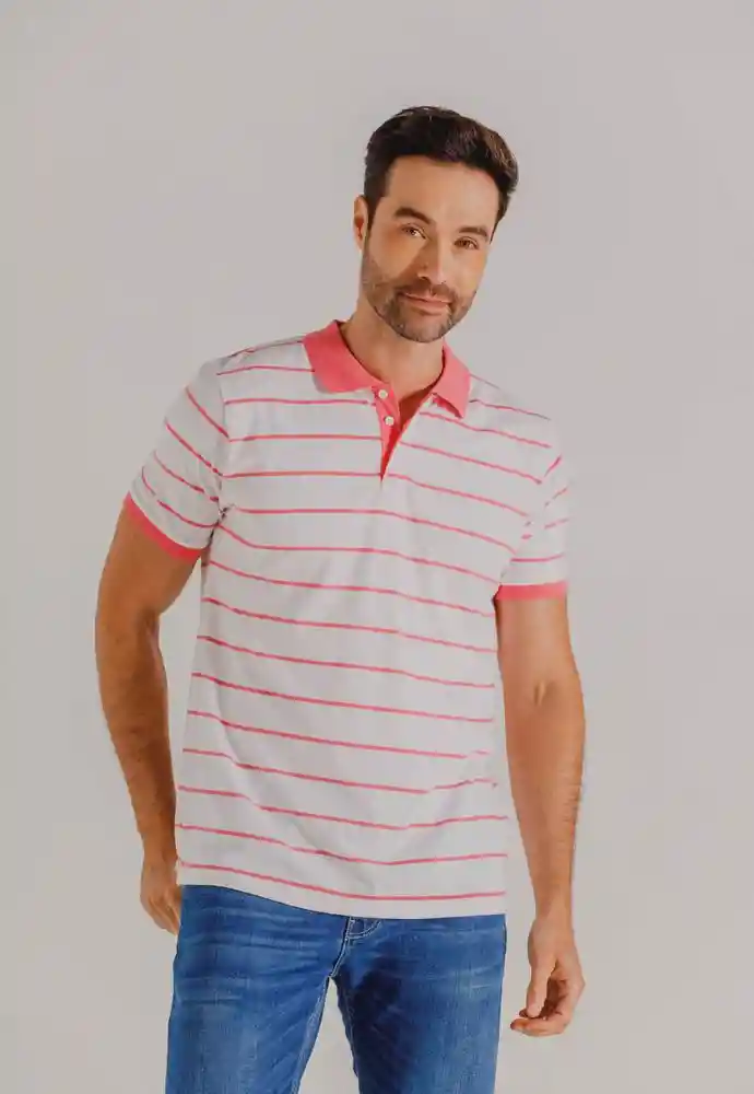 Camiseta Polo Rayas Xl-blanco