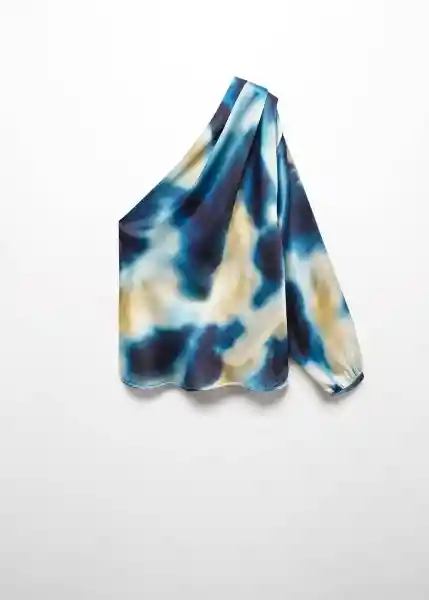 Blusa Vega-W Azul Noche Talla L Mujer Mango