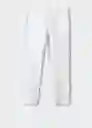 Pantalón Conca Blanco Talla 42 Hombre Mango