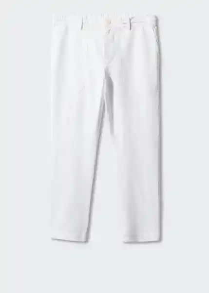 Pantalón Conca Blanco Talla 42 Hombre Mango