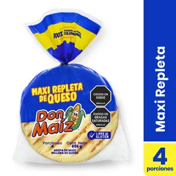 Arepa Don Maiz Maxirepleta de Queso. 4Unidades 696G