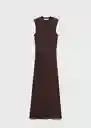 Vestido Norita Marrón Talla L Mujer Mango