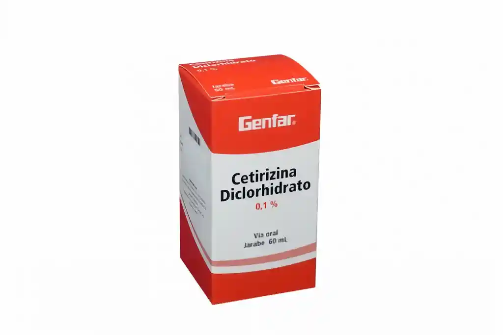 Cetirizina Genfar Diclorhidrato Antialérgico (0.1 %) Jarabe