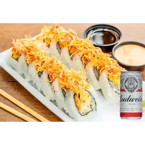 Combo Sushi Rock y Roll + Budweiser 265 ml