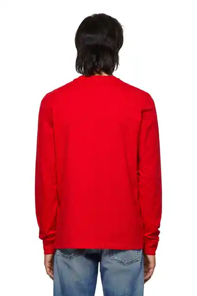 Diesel Camiseta T-Diegos-Ls-K24 Para Hombre Rojo Talla S