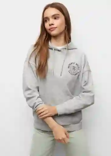 Buzo Sudadera Beverly Gris Claro Talla 20 Teen Niñas Mango