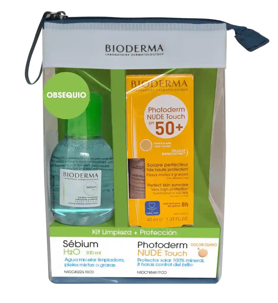 Bioderma Photoderm Kit Sébium H2o + Photoderm Nude Claro