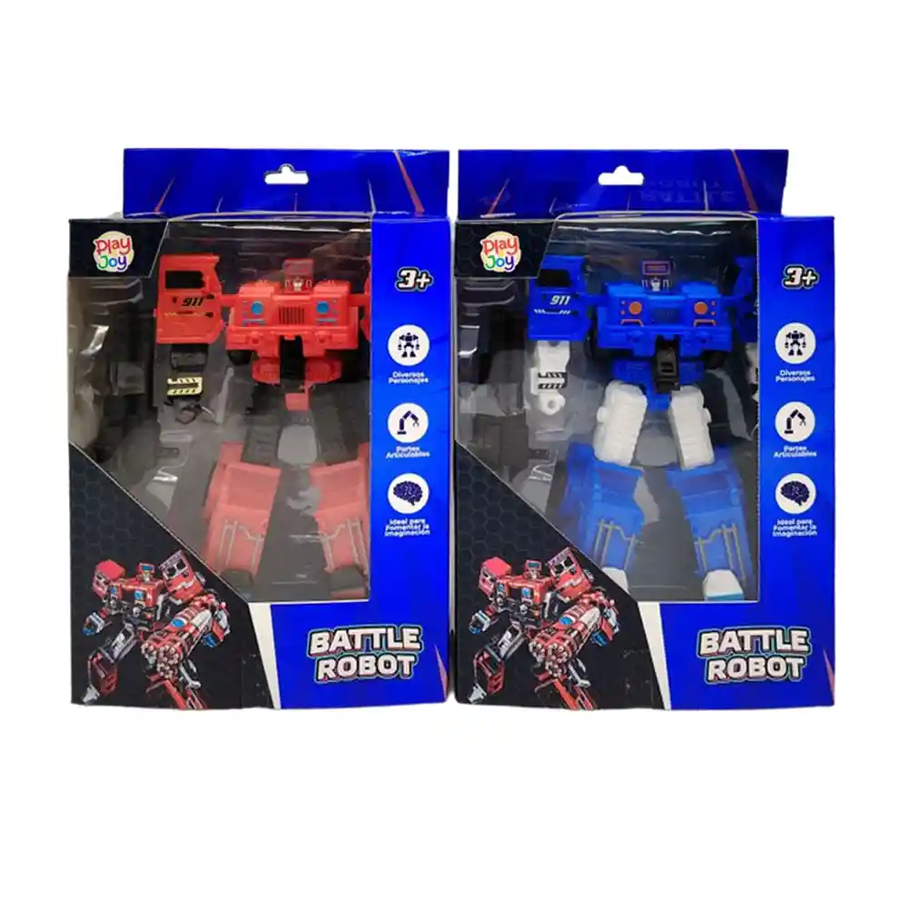 Figura Accion Battle Robot Play And Joy