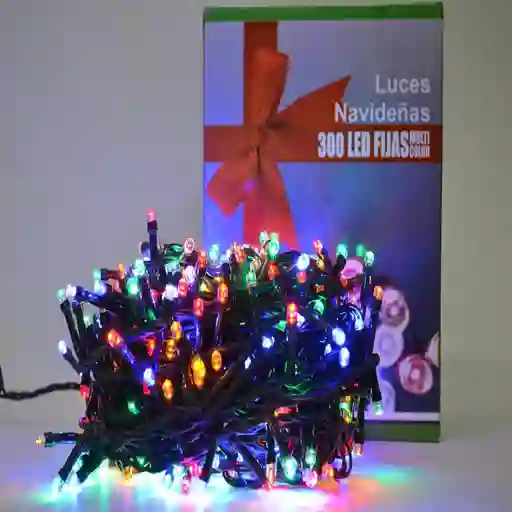Luz X 300 Led Fijas C Verde End C -bco Cali