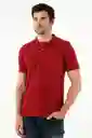 Polo Roja Con Raqueta Multicolor Para Hombre