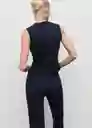 Top Brin Navy Talla M Mujer Mango