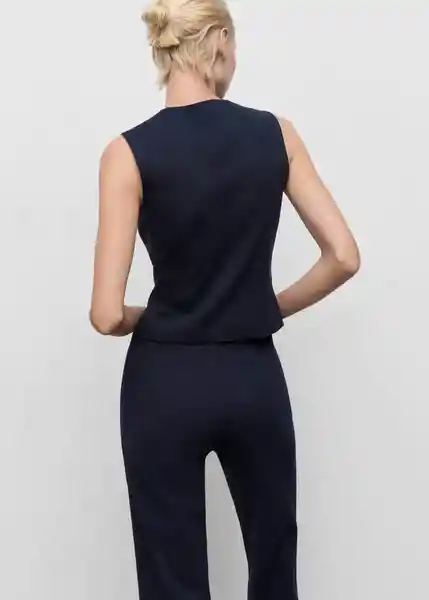 Top Brin Navy Talla M Mujer Mango