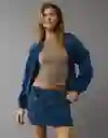 Falda Mujer Azul Talla 2 5101086 American Eagle