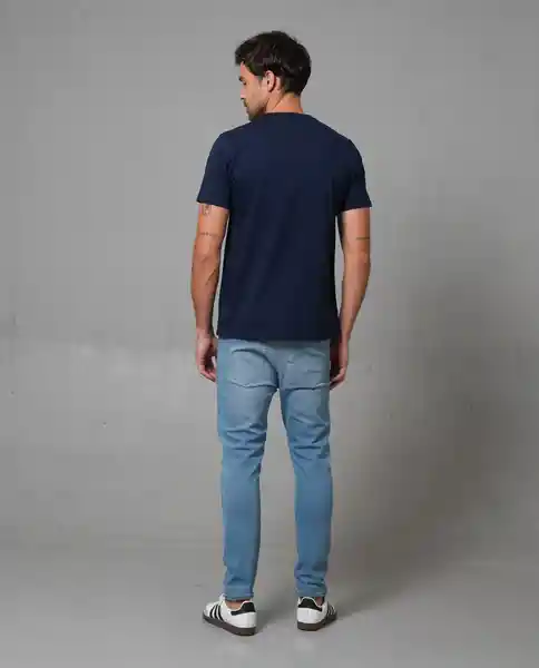 Camiseta Hombre Azul Talla M 100G101_AZU194026 Rifle