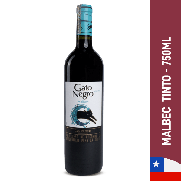 Gato Negro Vino Tinto Malbec Botella 750 ml