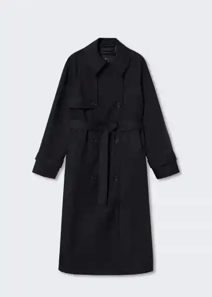 Trench Mustang Negro Talla M Mujer Mango