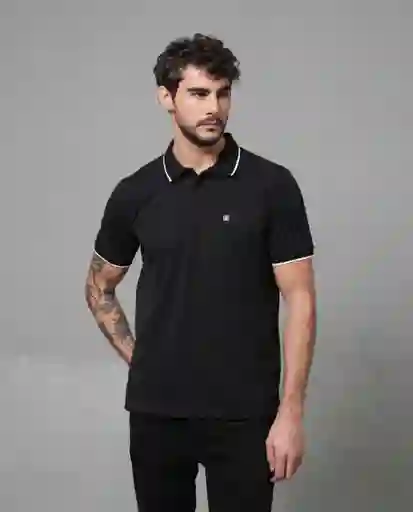 Camiseta Polo Hombre Negro S 190G101_NEG194007 Rifle