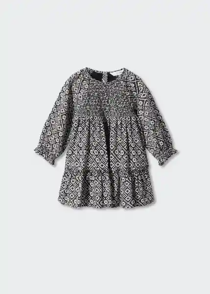 Vestido Bianca Negro Talla 69 Niñas Mango