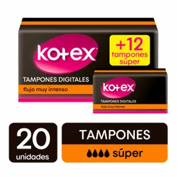 Kotex Tampones Digitales Súper