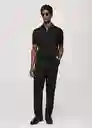 Camiseta Polo Ruisenor Negro Talla XL Hombre Mango